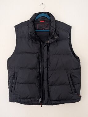 Mens Banana Republic Black Puffer Goose Down Vest Siz XL